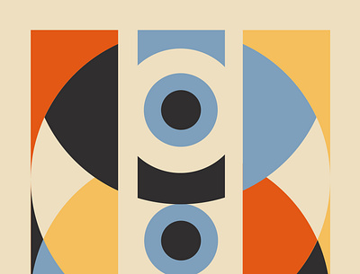 Art concept in Bauhaus style art bauhaus design fine art graphic design illustration logo poster vector