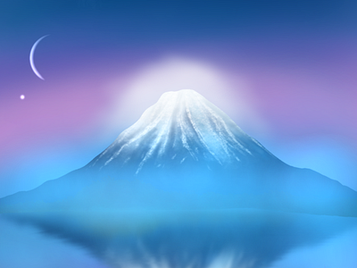 Fuji Mountain clip studio paint digital digital art digital illustration digital painting drawing fuji illustration japan landscape mountain