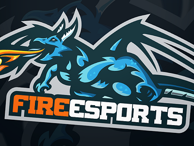 Fire eSports branding debut dribbble fire esports logo mascot