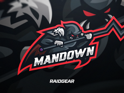 ManDownGG branding esports ghost logo mandown mascot sports