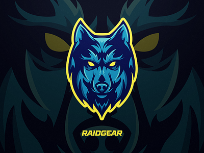 Wolf branding cartoon debut logo mascot nemesis wolf