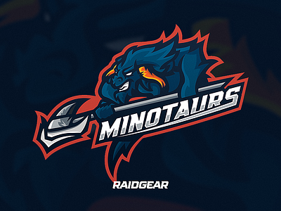 Minotaurs branding cartoon logo mascot minotaur minotaurs