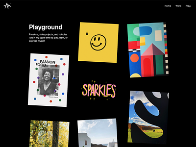 Playground section for personal website experiments gallery personal website playground portfolio projects side projects web design website