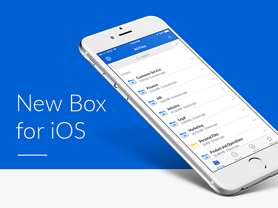 Box for iOS box files folders ios mobile redesign share sharing sync