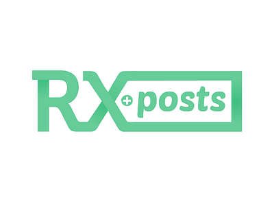 Rxposts Logo flat design logo