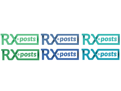 RX Posts app Logo Design app branding design flat design logo mobile