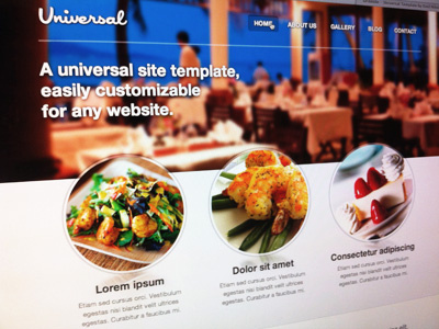 Universal - Restaurant css3 html5 responsive restaurant template themeforest universal
