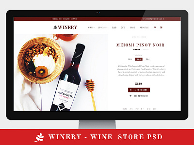 Winery - Wine Store PSD Template