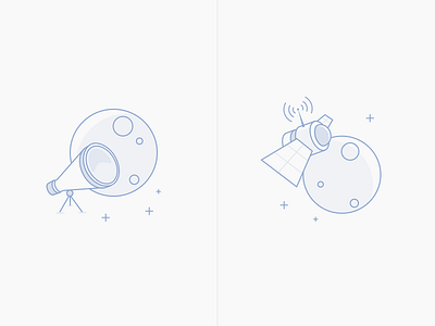 A set of icons on space airship alien icons inbetweening placeholder space