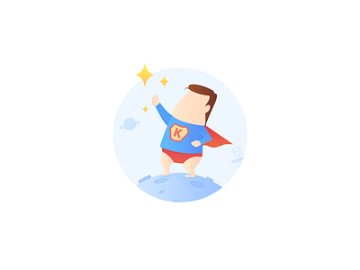 Show your wonderful flat illustration krypton show superman
