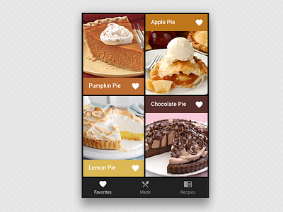 #dailyui #044 - Piedo Favorite App daily ui favorite favorite app food material material design material ui materialui pie