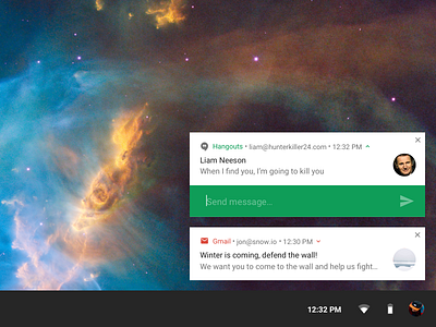 #dailyui #049 - Android Notifications in Chrome OS android android notifications chrome chrome os daily ui material material design material ui materialui notifications