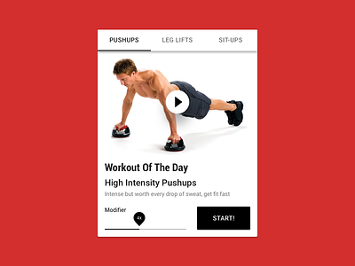 #dailyui #062 - Workout Card daily ui material material design material ui materialui workout workout card workout of the day