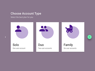 #dailyui #064 - Choose Account Type account account type choose account daily ui material material ui materialui profile profile account select select user user