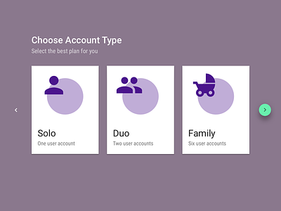 #dailyui #064 - Choose Account Type