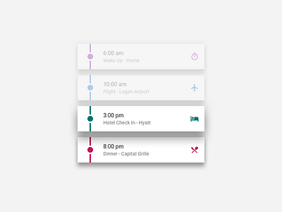 #dailyui #079 - Travel Itinerary