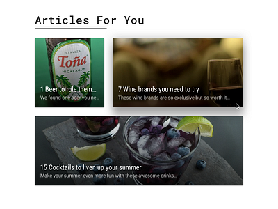 #dailyui #091 - Curated for you articles curated daily ui for you material material design material ui materialui