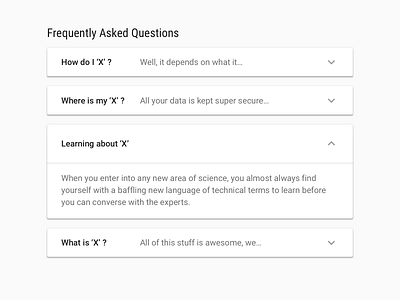 #dailyui #092 - F.A.Q. daily ui dailyui faq material material design material ui materialui questions ui