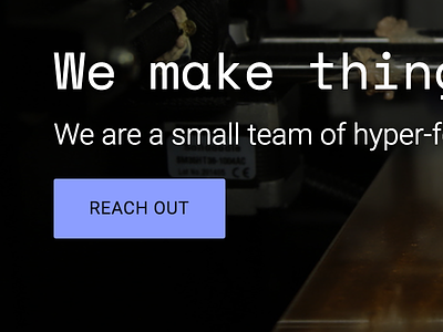 Midwest Machine Tech Homepage brand buttons indigo roboto space mono typography web web design website