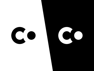 "co" black bold brand branding co negative space white
