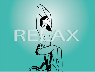 Relax design flat illustration minimal typography