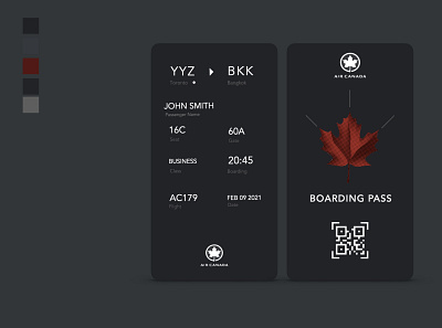 Air Canada Boarding pass