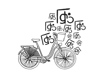 Cring Cring bangla bengali cycle design doodle lettering typeart typography