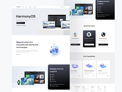 HarmonyOS - Redesign Website Exploration