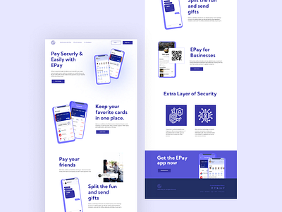 EPay App: Landing Page