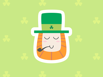 St. Patrick's Day beard character clover flat green icon illustration ireland pattern pipe red saint patrick saint patricks day st patrick st patricks day sticker