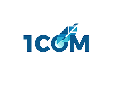 1COM Logo Concept comet concept flame flat logo logomark logotype meteor space