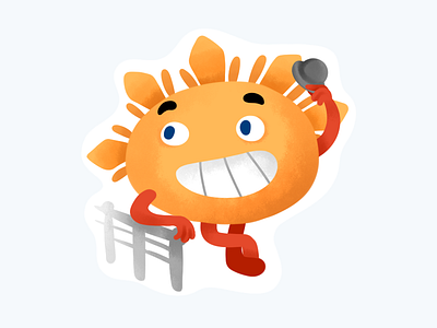 Sun character design emotion hat illustration smile social sticker sun telegram