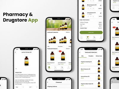 Pharmacy & Drugstore App app businesses clinic delivery doctor drugstore health health store ios medical medical app medical supplier medicine mobile optician patient pharmacy shop ui kit ux