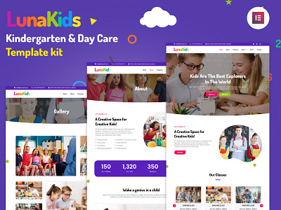 Kindergarten & Day Care - Website Template Kit (WordPress)