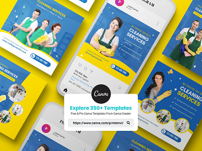 Canva - Professional Cleaning Services Instagram Template