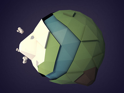 Nature planet c4d cinema 4d illustration low poly lowpoly lowpolyart planet