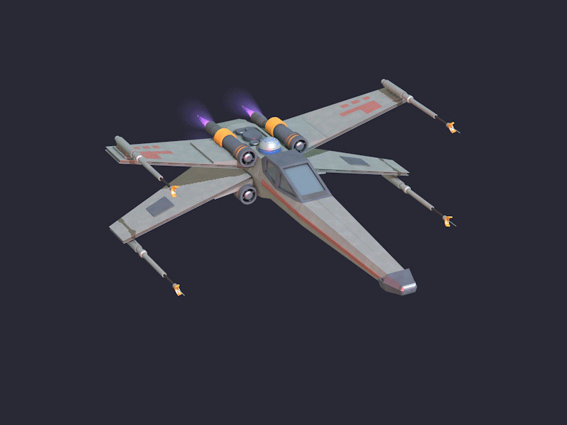 X Wing 3d c4d cinema 4d design disney low poly lowpoly lowpolyart lucasfilm space spaceship spaceships star wars star wars day x wing