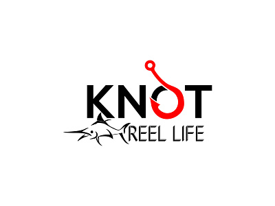 knot reel life2 fish logo fisherman graphics illustration logodesign