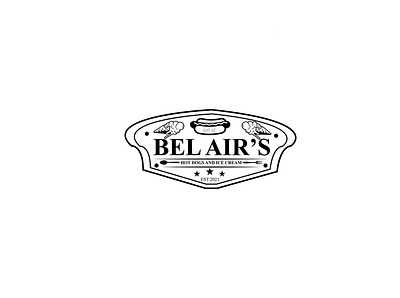 Bel air's graphics hotdog illustration logodesign restaurant