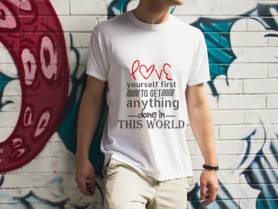 love yourself graphics illustration logodesign t shirt design