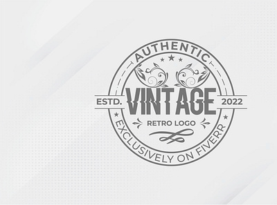 Vintage retro logo design brand identity design graphics illustration logo design vintage logo