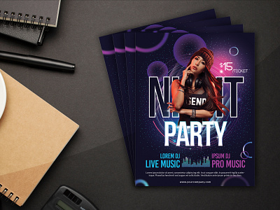 Professional Night Party flyer brochure business flyer event flyer fiverr flyer flyer design graphic design graphics party flyer professional trifold