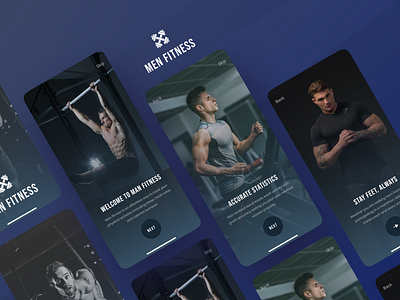 MEN FITNESS - Gym Instructor App Design Concept activity app design excercise fitness gym health ios mobile ui sport tracker trainer ui ux workout