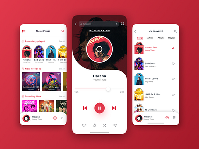 Music App UI Design - Let The Music Play!