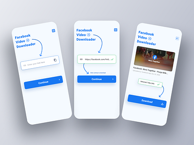 Facebook Video Downloader App UI