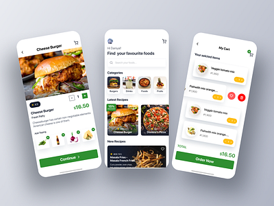 Food Delivery App Minimal UI Design