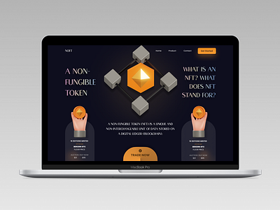 NFT Crypto Landing Page UI Design