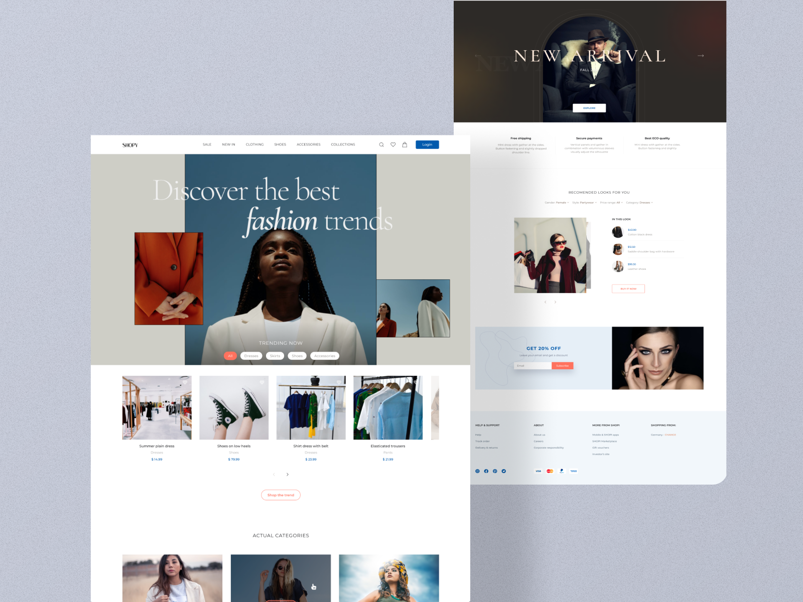 E-Commerce Fashion Landing Page UI design by ASAD on Dribbble