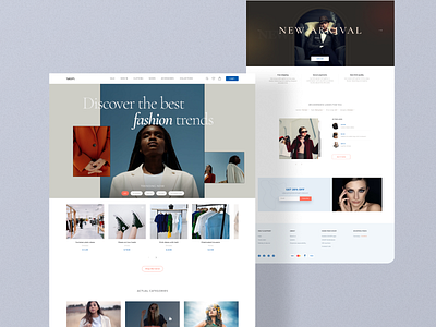 E-Commerce Fashion Landing Page UI design