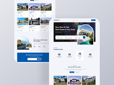 Real Estate Landing Page UI design